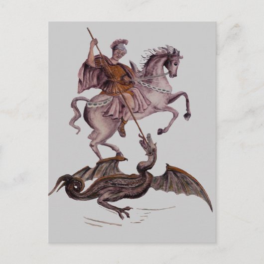 ジョージおよびドラゴン ポストカード (正面)