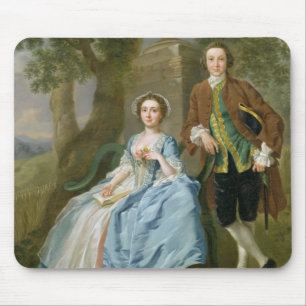 ジョージおよびマルグレットロジャース、c.1748-50のポートレート マウスパッド