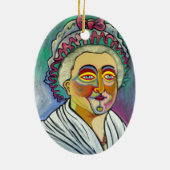 ジョージおよびマーサワシントン州 セラミックオーナメント (裏面)