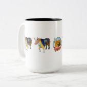 "ジョージおよび彼の高官" ツートーンマグカップ (正面左)