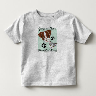 ジョージおよびBethie: 採用して下さい! 買物をしないで下さい! トドラーTシャツ