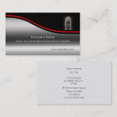 ジョージとドラゴンのステンドグラスの窓、金属的な外観 名刺 (正面/裏面)