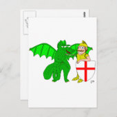 ジョージとドラゴン ポストカード (正面/裏面)