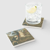 ジョージとドラゴン（ラファエル著） ストーンコースター (横)