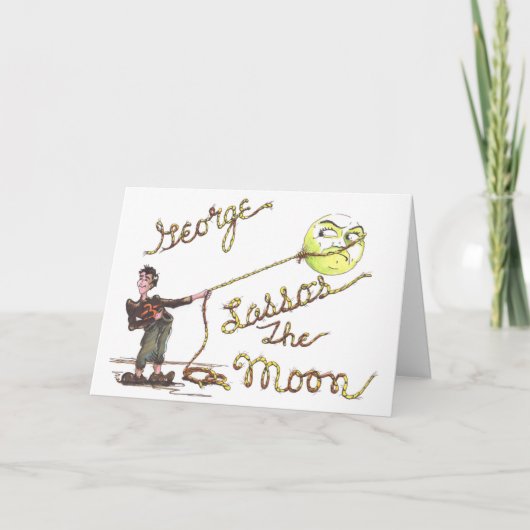 ジョージの投げ縄月のクリスマスカード シーズンカード (正面)