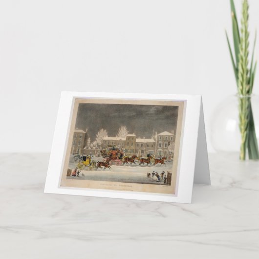 ジョージの狩りによって刻まれるクリスマスへのアプローチ シーズンカード (正面)