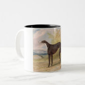 ジョージの車線のキツネの勝利グレイハウンドの1匹: B ツートーンマグカップ (正面左)