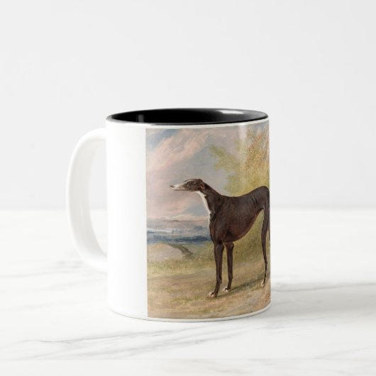 ジョージの車線のキツネの勝利グレイハウンドの1匹: B ツートーンマグカップ (正面左)