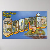 ジョージアからのお挨拶ヴィンテージ ポスター (正面)