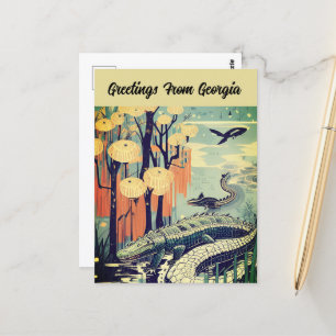 ジョージアからの挨拶Customizable Travel Card ポストカード