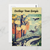 ジョージアからの挨拶Customizable Travel Card ポストカード (正面/裏面)