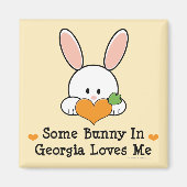 ジョージアのいくつかのバニーは私のマグネットを愛している マグネット (正面)