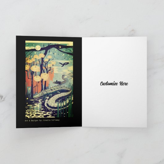 ジョージアのカスタマイズ可能なカードからのあいさつアート文 カード (内部)