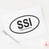 ジョージアのセントサイモンズ島 楕円形シール (封筒)