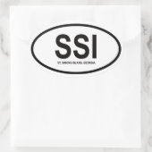 ジョージアのセントサイモンズ島 楕円形シール (バッグ)