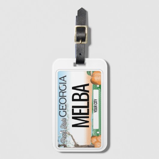 ジョージアのナンバープレートのカスタマイズ可能な荷物 ラゲッジタグ (正面縦)