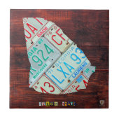 ジョージアのナンバープレートの地図のセラミックタイル タイル (正面)