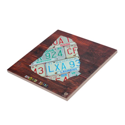 ジョージアのナンバープレートの地図のセラミックタイル タイル (側面)