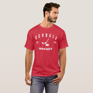 ジョージアのホッケーのレトロのロゴ Tシャツ