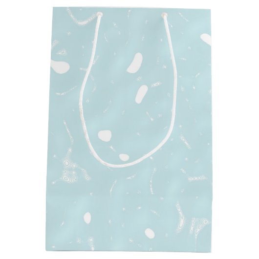 ジョージアのモモのフルーツの芸術の設計 ミディアムペーパーバッグ (裏面)