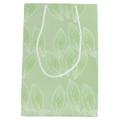 ジョージアのモモのフルーツの芸術の設計 ミディアムペーパーバッグ (裏面)