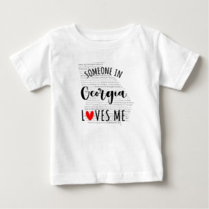 ジョージアの人が私の地図ベビーTシャツが好き ベビーTシャツ