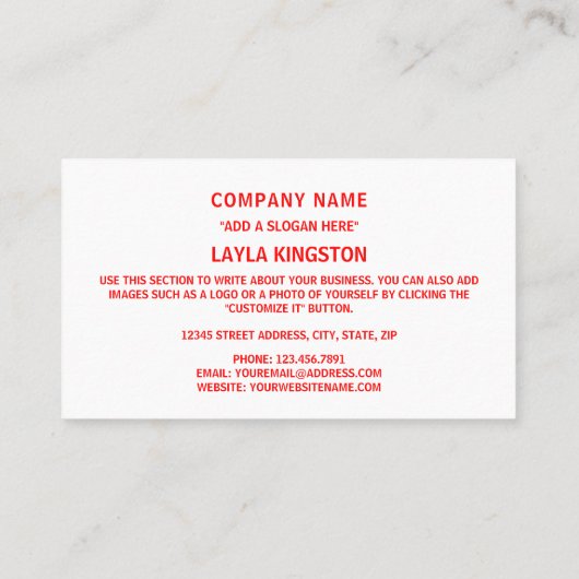 ジョージアの国旗, ジョージア国旗 名刺 (裏面)