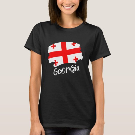 ジョージアの国旗 ジョージア Tシャツ (正面)