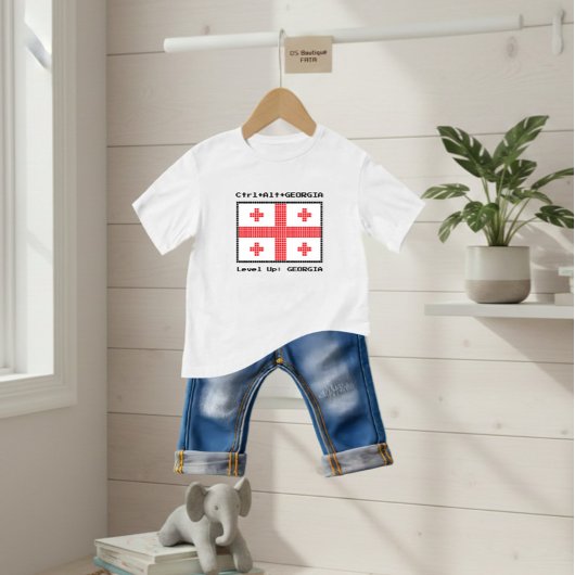 ジョージアの国旗 ベビーTシャツ