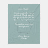 ジョージアの地図手書きのラブレターまたはメッセージ フリースブランケット (正面)