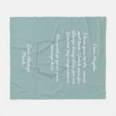 ジョージアの地図手書きのラブレターまたはメッセージ フリースブランケット (正面(横))