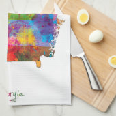 ジョージアの地図 キッチンタオル (四つ折り)