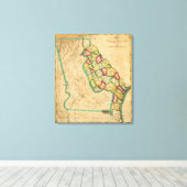ジョージアの地図 キャンバスプリント (インサイチュ (ウッドフロア))