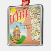 ジョージアの地図 メタルオーナメント (左)