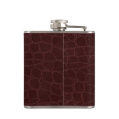 ジョージアの州のシールの黒の金ゴールドの革 フラスク (裏面)