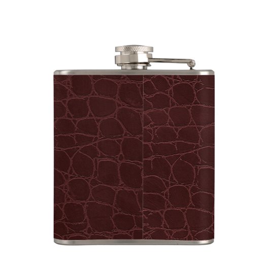 ジョージアの州のシールの黒の金ゴールドの革 フラスク (裏面)