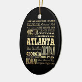 ジョージアの州のタイポグラフィの芸術のアトランタ都市 セラミックオーナメント (左)