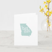 ジョージアの州のモットーのスローガン カード (黄色い花)