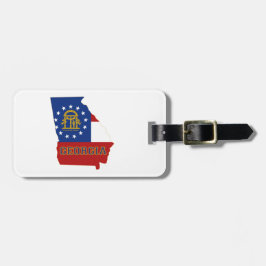 ジョージアの州の旗および地図 ラゲッジタグ