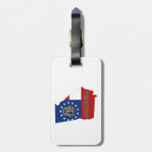 ジョージアの州の旗および地図 ラゲッジタグ (裏面縦)