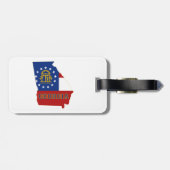 ジョージアの州の旗および地図 ラゲッジタグ (裏面横)