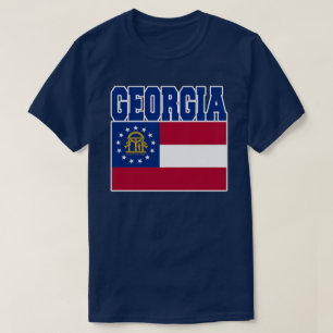ジョージアの州の旗のTシャツ Tシャツ