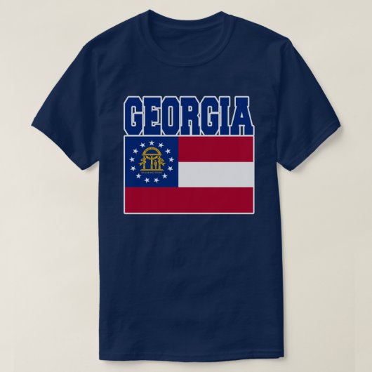 ジョージアの州の旗のTシャツ Tシャツ (デザイン正面)