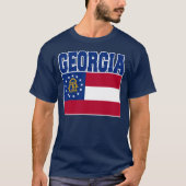 ジョージアの州の旗のTシャツ Tシャツ (正面)