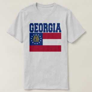 ジョージアの州の旗のTシャツ Tシャツ