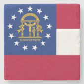 ジョージアの州の旗 ストーンコースター (正面)