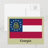 ジョージアの州の旗 ポストカード (正面/裏面)