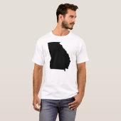 ジョージアの州の輪郭 Tシャツ (正面フル)