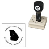 ジョージアの引越し案内の住所スタンプ ラバースタンプ (押印)