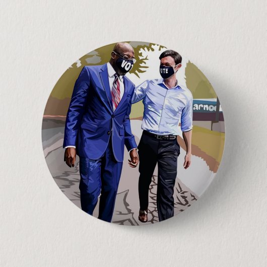 ジョージアの我々の仲間 缶バッジ (正面)